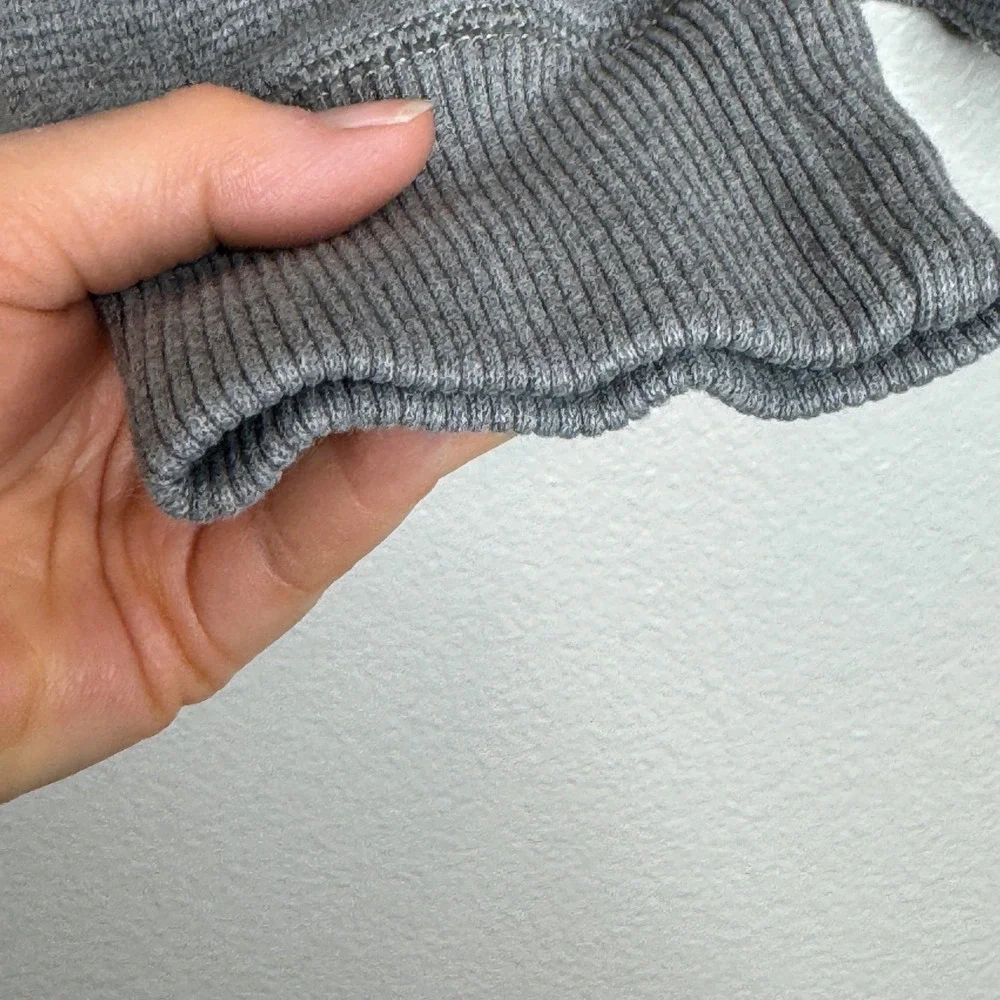 ABERCROMBIE & FITCH Mens Muscle Thermal Crew Neck‎ Top XL Gray Heavyweight